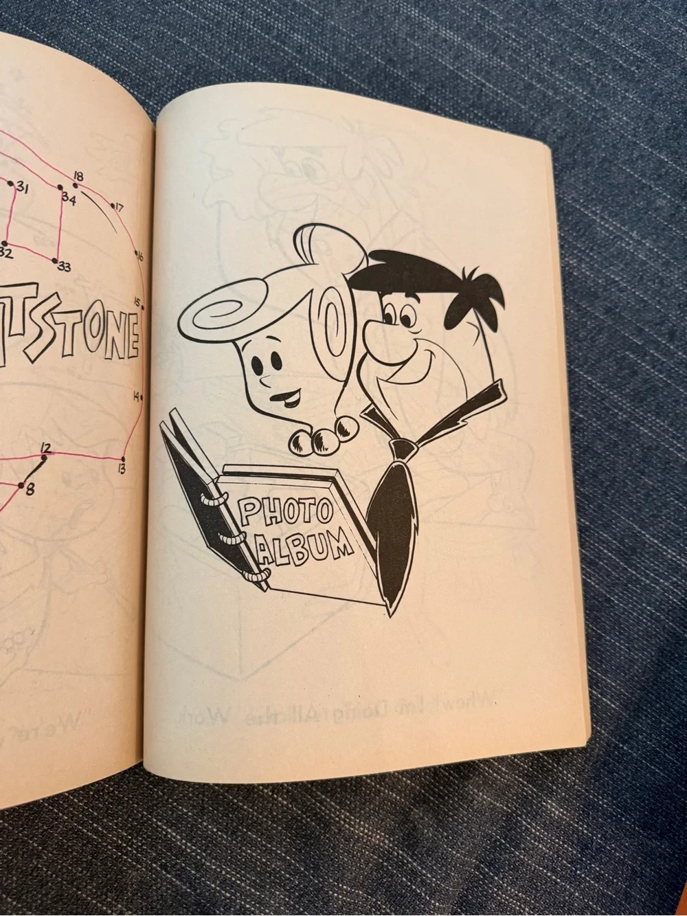 Vintage 1990 Flintstones Coloring Book Hanna Barbera Fred Wilma Pebbles